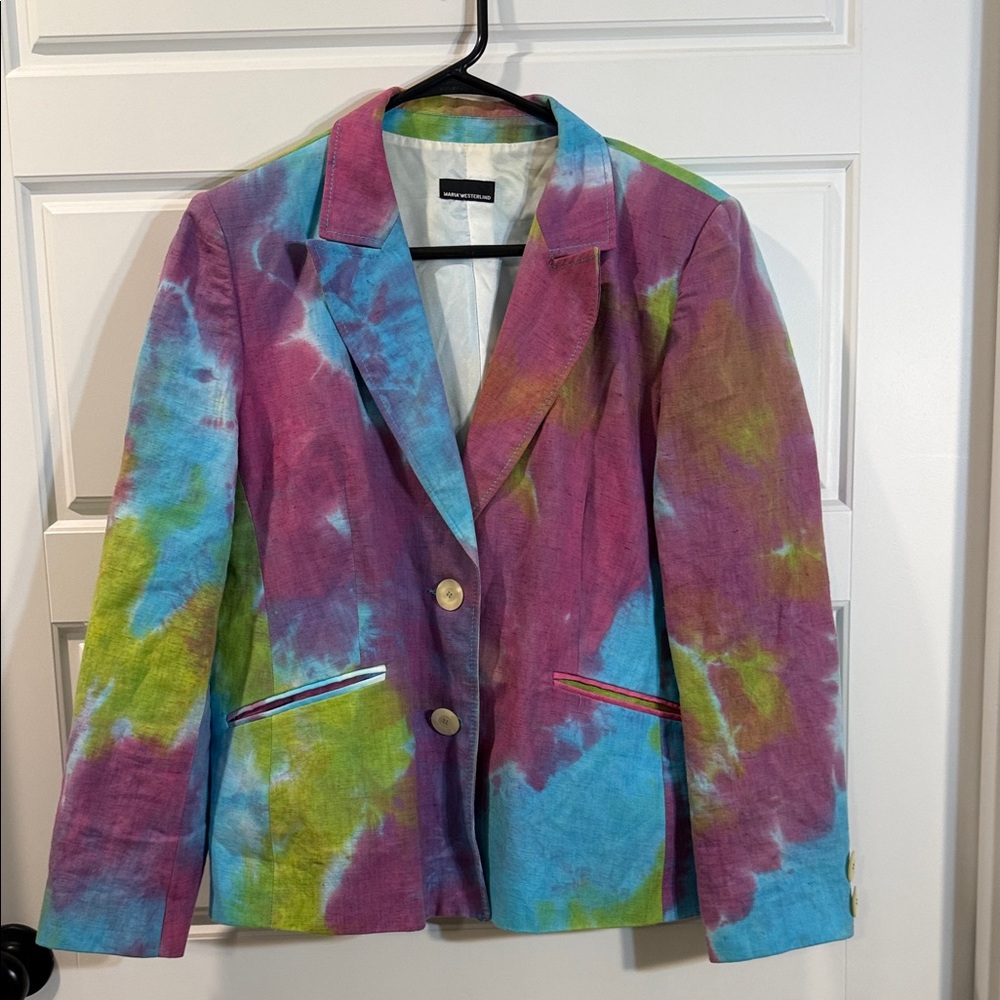 Maria Westerlind vintage tie dye blazer medium